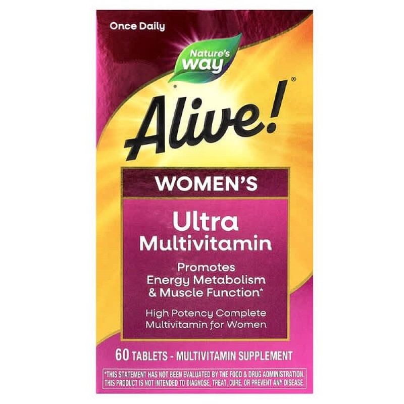 Nature’s Way, Alive! Women’s Ultra Multivitamin (60 таб.), женские ...