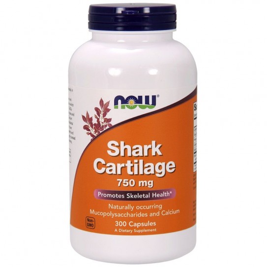 Now Foods, Shark Cartilage 750 мг (300 капс.), акулий хрящ для суставов ...